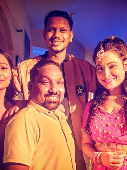 A group photo with our core team and dancers on the set of the film shoot. We ensure our dancers are fully prepared to deliver a professional performance for any production.