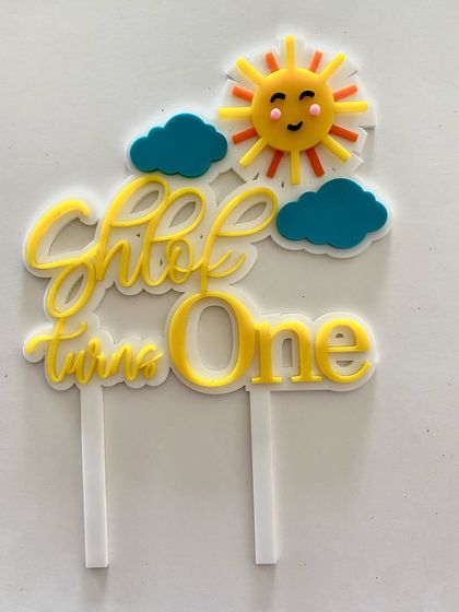 The Party Glitter - Custom Cake & Party Decorations Sleek Acrylic & Wooden Toppers photo 5