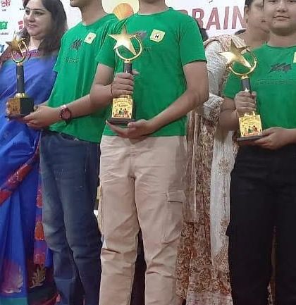 Our students proudly display their star trophies from the Zonal Competition. Each award represents countless hours of practice, dedication, and the unstoppable spirit we nurture.