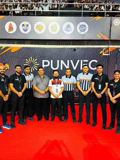 Another group photo of the INBL table officials and referees. We are the team that ensures the game is fair and every play counts.