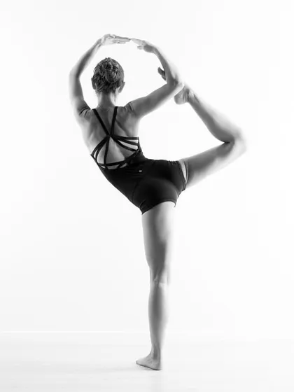 The essence of Pilates is grace and strength in balance. This beautiful pose captures the artistry of the movement we teach.