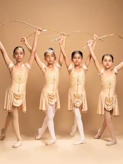 These studio portraits capture the warrior spirit of our dancers performing a piece inspired by the ballet 'Sylvia.' Holding their bows, they embody a story of conflict, courage, and resolution.