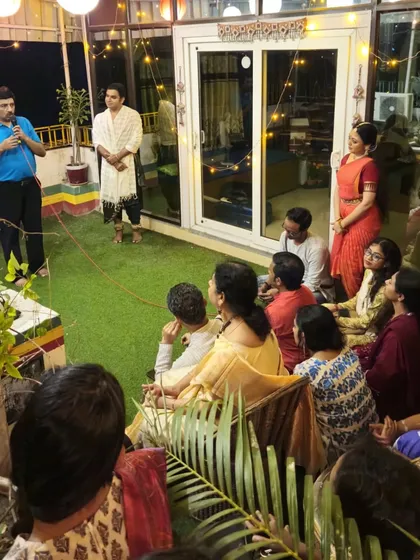 A moment from an intimate 'baithak' performance of "Ras-e-Raskhaan" in Kolkata. These smaller, focused gatherings allow for a deep connection with the *rasikas* (art connoisseurs), creating a truly special atmosphere.