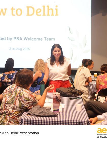 Our Parent School Association (PSA) Welcome Team hosts a "New to Delhi" presentation to make the transition smoother for new families. It's a morning of guidance, insights, and connections that build our strong community.