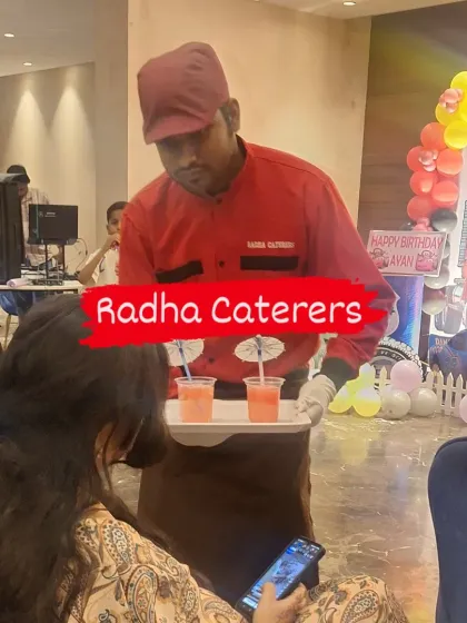 Welcome drinks being served at a kid's birthday party. We make sure the presentation is fun and appealing for the children.