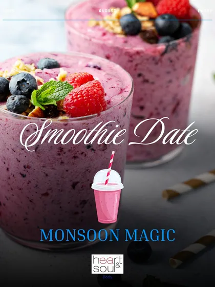 Add a splash of color to a grey day with a refreshing smoothie date. It's a fun and healthy way to enjoy each other's company while the rain comes down.