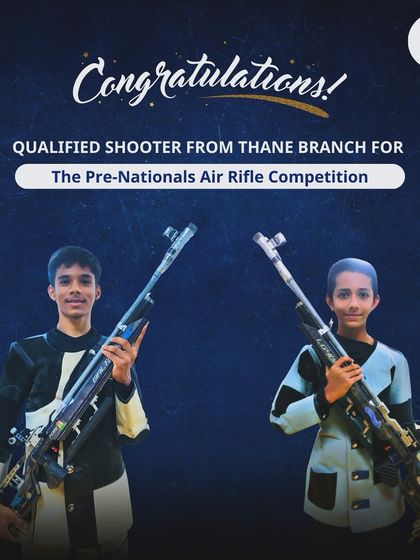 We congratulate these two students from our Thane branch on qualifying for the Pre-Nationals Air Rifle Competition. Their hard work and training have paid off.