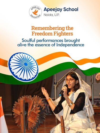 Remembering the freedom fighters is a key part of our Independence Day celebrations. A student delivers a soulful performance, bringing alive the essence of independence and paying tribute to their sacrifices.
