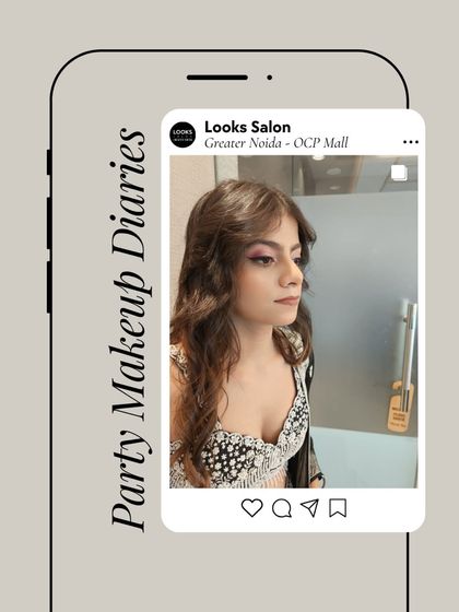 A fun and creative party makeup look. I used a pop of pink eyeshadow to create a playful yet chic vibe, complemented by soft, bouncy hair. This is perfect for a daytime event or a fun night out.