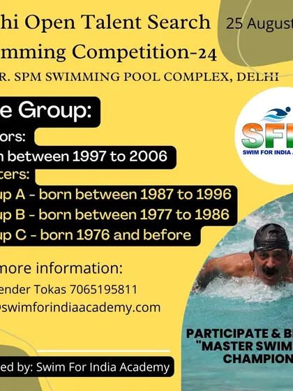 Details on the age groups for our Seniors and Masters categories at the Delhi Open Talent Search.