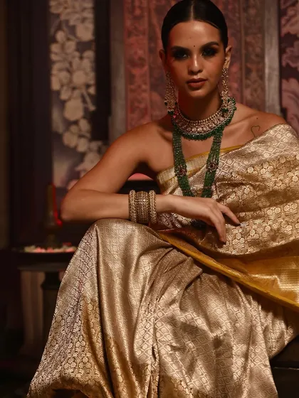 This shot from a campaign for luxury ethnic wear brand Soho Begum shows how our studio can be styled for rich, editorial fashion shoots. The space allows for elaborate set designs, making your collection look absolutely regal.