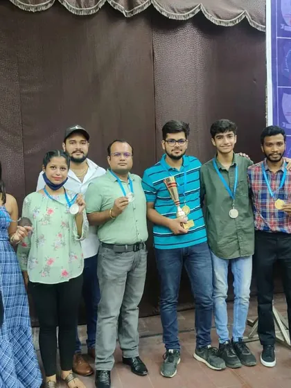 Our team of champions after a successful prize distribution ceremony. The camaraderie and shared success are what make our academy a community.