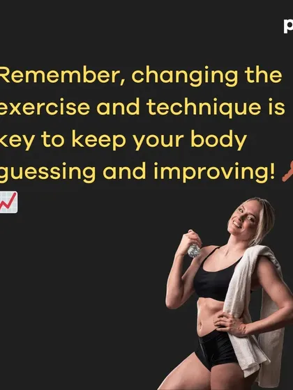 A carousel with workout advice for those with a shorter stature and heavier bone structure. It emphasizes diversifying workouts and keeping the body guessing with variations like incline, decline, and different grip push-ups.
