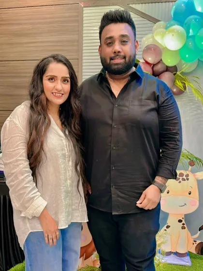 A photo with the talented singer Asees Kaur at her child's first birthday celebration. It's always special to be a part of such important family milestones.