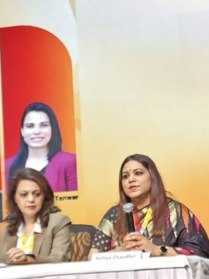 Speaking into the microphone during the CAPSI Security Leadership Summit. I emphasized the critical role of legal statutes in protecting women and the need for organizations to move beyond mere compliance to genuine commitment.