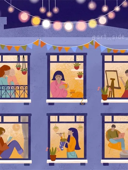 This illustration shows a variety of characters and scenes, each telling a small story. It's a great example of how I can create detailed group illustrations or individual character portraits based on your ideas.