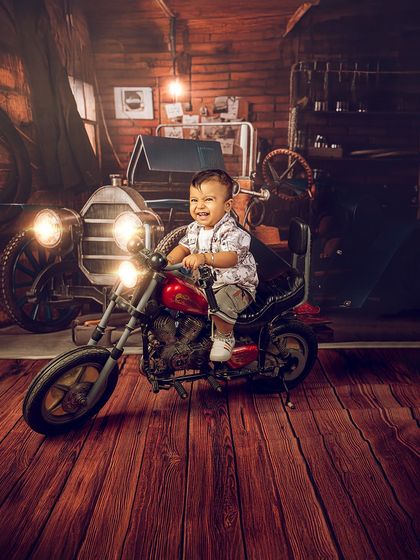 A passionate cry from a tiny biker. This candid shot captures a real, emotional moment, showing that photoshoots are about capturing all aspects of childhood.