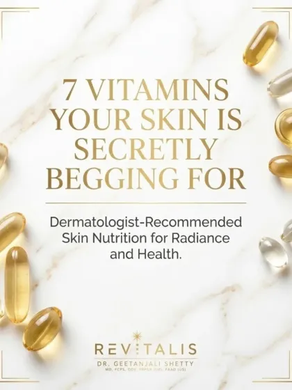 7 Vitamins Your Skin is Secretly Begging For. Great skin isn't magic, it's nutrition. This carousel introduces the essential vitamins that work behind the scenes to repair, protect, and brighten your skin.
