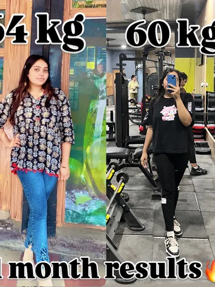 Real results in just one month. This client dropped from 64 kg to 60 kg with my personalized training and diet guidance. This is what happens when you decide to show up for yourself and do the mehnat.