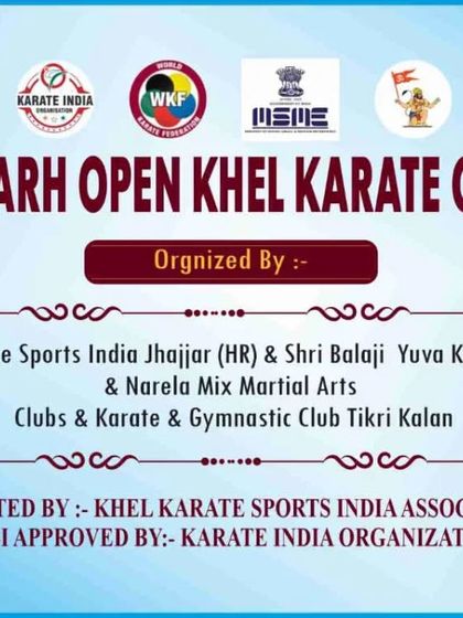 A promotional banner for the Bahadurgarh Open, organized by our association.