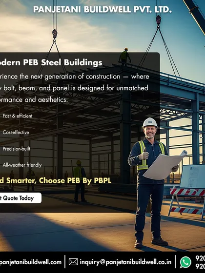 We build smarter with modern PEB steel buildings. Every element is precision-engineered for superior performance, cost-effectiveness, and rapid assembly, allowing you to get your operations running faster.