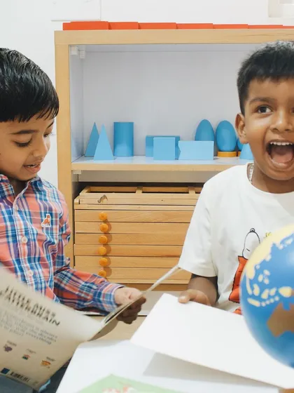 The joy of shared discovery is at the heart of our classroom. In our mixed-age environment, children learn from and with each other, building empathy and communication skills as they explore subjects like geography together.