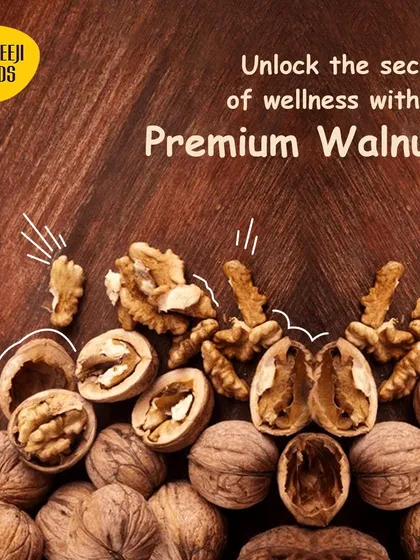 Health is real wealth, and my premium walnuts are packed with it. Sourced for their quality and size, these walnuts are great for your brain, your heart, and for adding a healthy crunch to your daily diet.