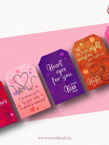 A collection of our colourful and modern Valentine's Day gift tags, each with a sweet message to make your gift extra special.