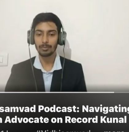Behind the scenes of the Vidhisamvad podcast. We covered a range of topics, including my journey, the AOR exam, and why mediation is such a crucial tool for settlement in today's world.