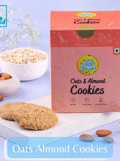 Our Oats Almond Cookies are a perfect choice for healthy snacking. They are handcrafted, egg-free, and made with no added flavors or preservatives.