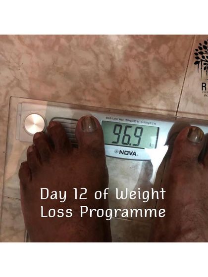 Day 12 of the program. Consistent effort and following the simple, home-based diet plan leads to early and encouraging results.