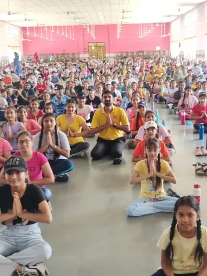 Another view of our yoga session with the students at St. Joseph School. It's wonderful to see so many young people embracing the practice with enthusiasm, learning tools for focus and stress reduction.