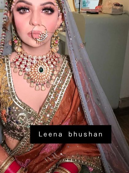 My makeup was done by the amazing Leena Bhushan, completing the perfect bridal look. It’s a reminder that every detail matters on your wedding day.