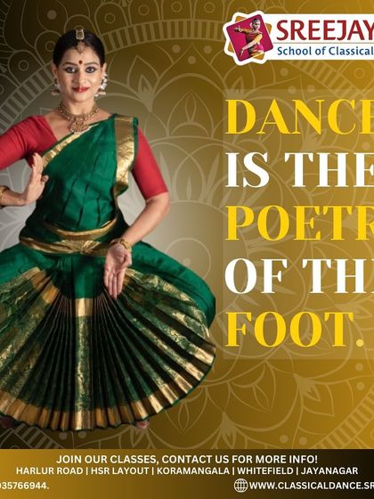 "Dance is the poetry of the foot." An inspirational quote post that captures the essence of our philosophy at SSCD.