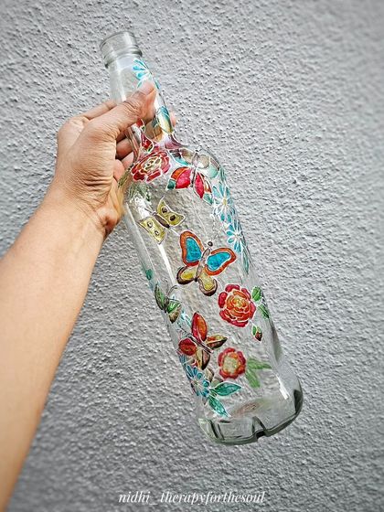 Nidhi - Hand-Painted Home Decor & Accents Upcycled Bottle Art photo 12