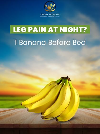 Experiencing leg pain at night? A banana before bed can help. It's a simple, natural remedy rich in potassium to help reduce muscle cramps.