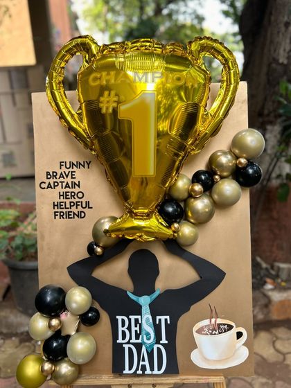 For the #1 Dad, our "Champion" postcard is a winner. A giant gold trophy balloon is held high by a silhouette of Dad, celebrating him as the champion of the family.