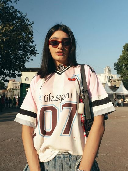 My look for the Homegrown Festival, where I curated the disco and house stage. The outfit reflects the sunny, daytime festival vibe.