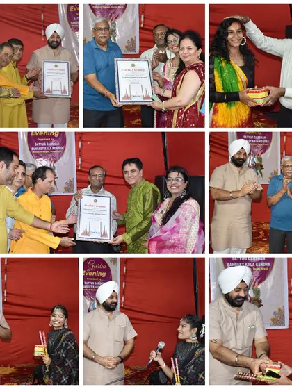 Award ceremony during our Dandiya Evening. We love to encourage our participants with prizes for best costume, best dancer, and more, making the celebration even more special.