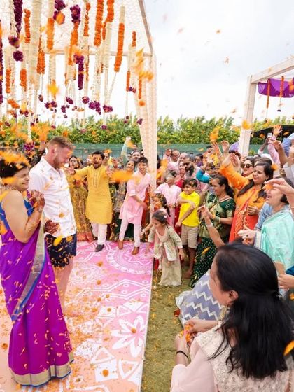 Crimson and Cherry - Full-Service Wedding Planning & Execution Joyful Haldi Ceremonies photo 26