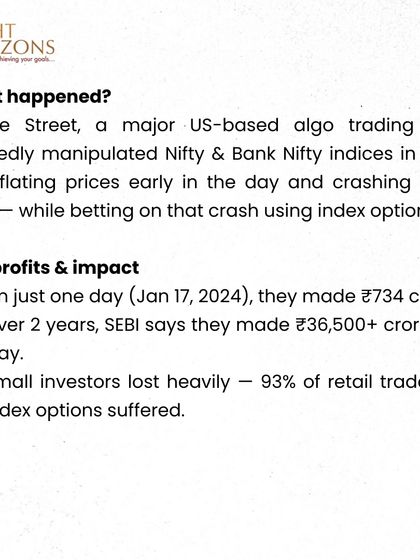 We analyze the Jane Street vs SEBI case, where an algo trading firm allegedly manipulated Nifty indices. This bulletin explains what happened, SEBI's response, and why it matters for retail investors in Indian markets.