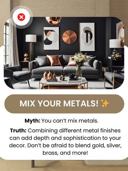 Mix your metals! Don't be afraid to blend different finishes for a curated and stylish look.