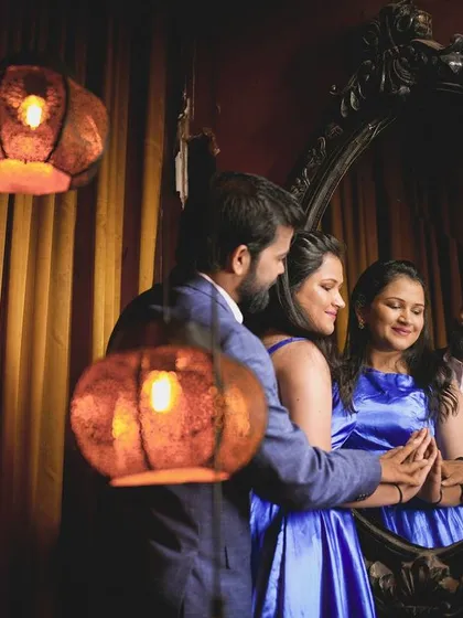 Another creative use of the mirror in our royal room for a beautiful and reflective couple's portrait.