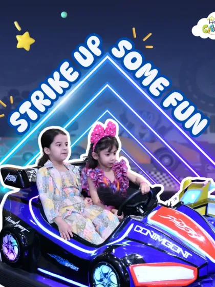 Strike up some fun with your best friend! Our bumper cars are perfect for sharing, letting two kids team up for a spinning, bumping good time under the cool neon lights.