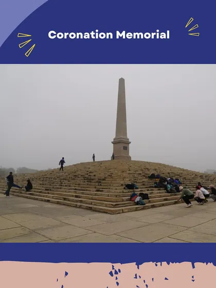 A group sits on the steps of the Coronation Memorial, a sandstone obelisk commemorating the Durbars. We discuss the imperial spectacle and political significance of these events.