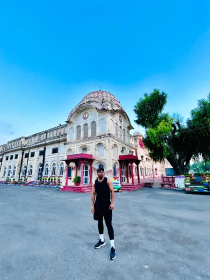 Ram ram ladle. A photo from my travels, taking a moment outside a beautiful building.