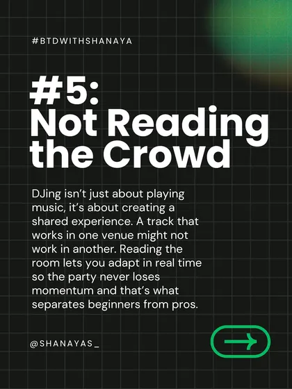 DJing is about creating a shared experience, not just playing your favorite songs. Learning to read the room and adapt your track selection in real time is what separates beginners from pros and keeps the party going.
