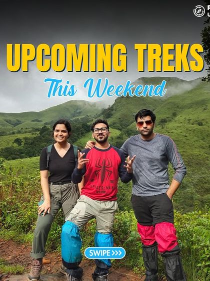 A group of trekkers with their arms up in celebration. See our list of upcoming treks and find your next reason to celebrate.