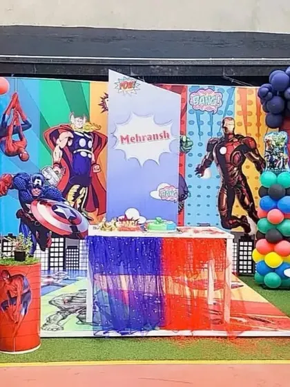 Every kid wants to be a superhero, and I love making that dream come true. This is a look at our action-packed Avengers theme, complete with colorful balloon decorations and character cutouts that make the kids feel like they are part of the team.
