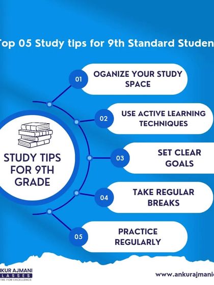 Here are our top 5 study tips for 9th standard students, including organizing your study space and practicing regularly.